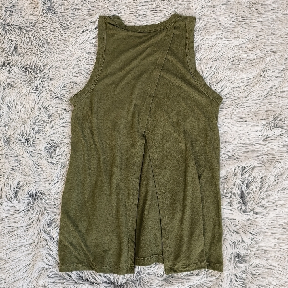 J. Crew Factory Open Back Tank Olive Green size XXS - Picture 6 of 8